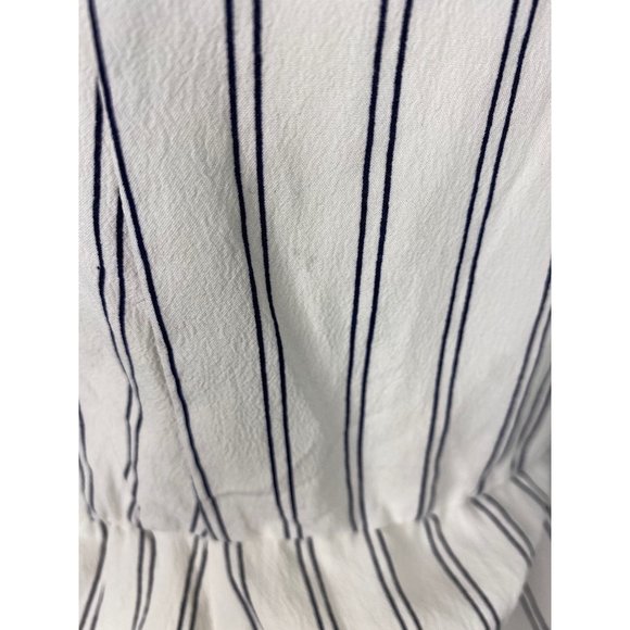 Japna White Striped Tank Shirt Women's Medium - Picture 10 of 14